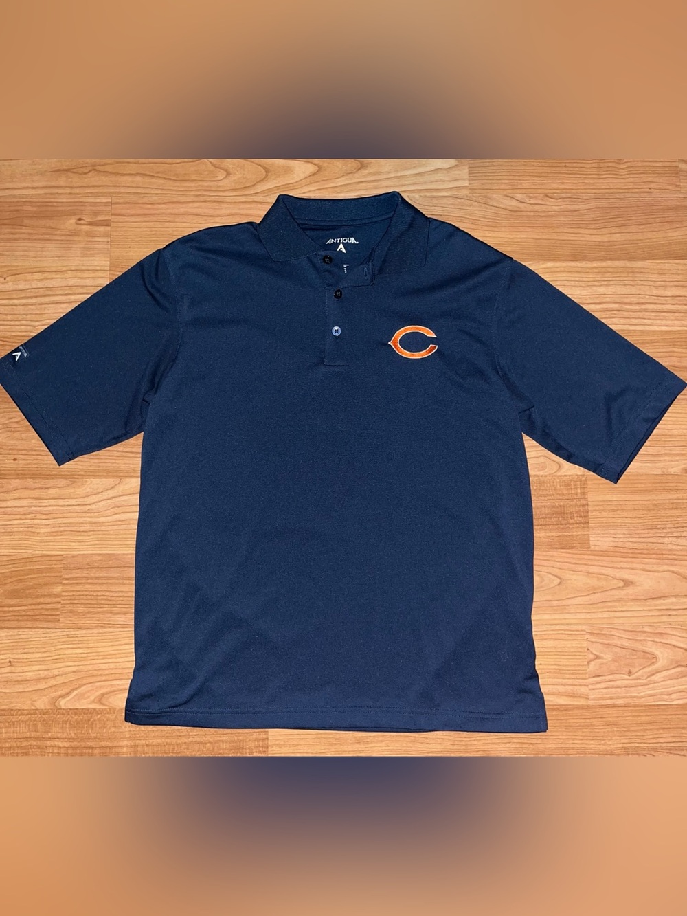 Antigua Chicago Bears NFL Polo Shirt Navy Blue Size Small Football